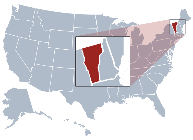 USA States Covered by Ovid Media Group- Vermont USA States Covered by Ovid Media Group- Vermont